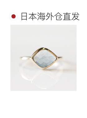 1h可退 日本直邮cui-cui 天然石 米尔基海蓝宝石 戒指 K10YG 7558