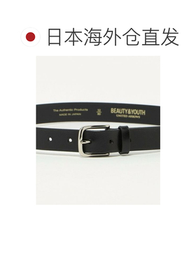 UNITED ARROWS green label relaxing 亮面皮革腰带 28mm