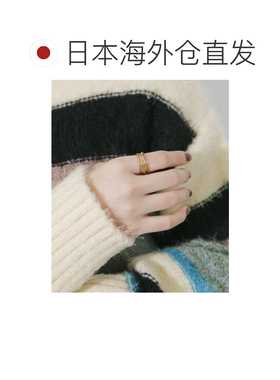 1h可退 日本直邮SMELLY 女士 多层叠戴风 宽松波浪线不锈钢戒指 S