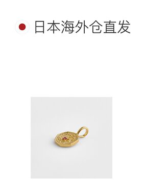 日本直邮日潮 agete 阿卡朵WEB限定7月生辰石金红宝石吊坠单只