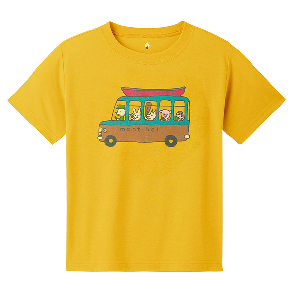 日潮跑腿montbell蒙贝欧 WIC Baby's小童婴儿校车印花短袖快干T恤,淘宝优惠券,粉丝福利购,淘宝优惠卷