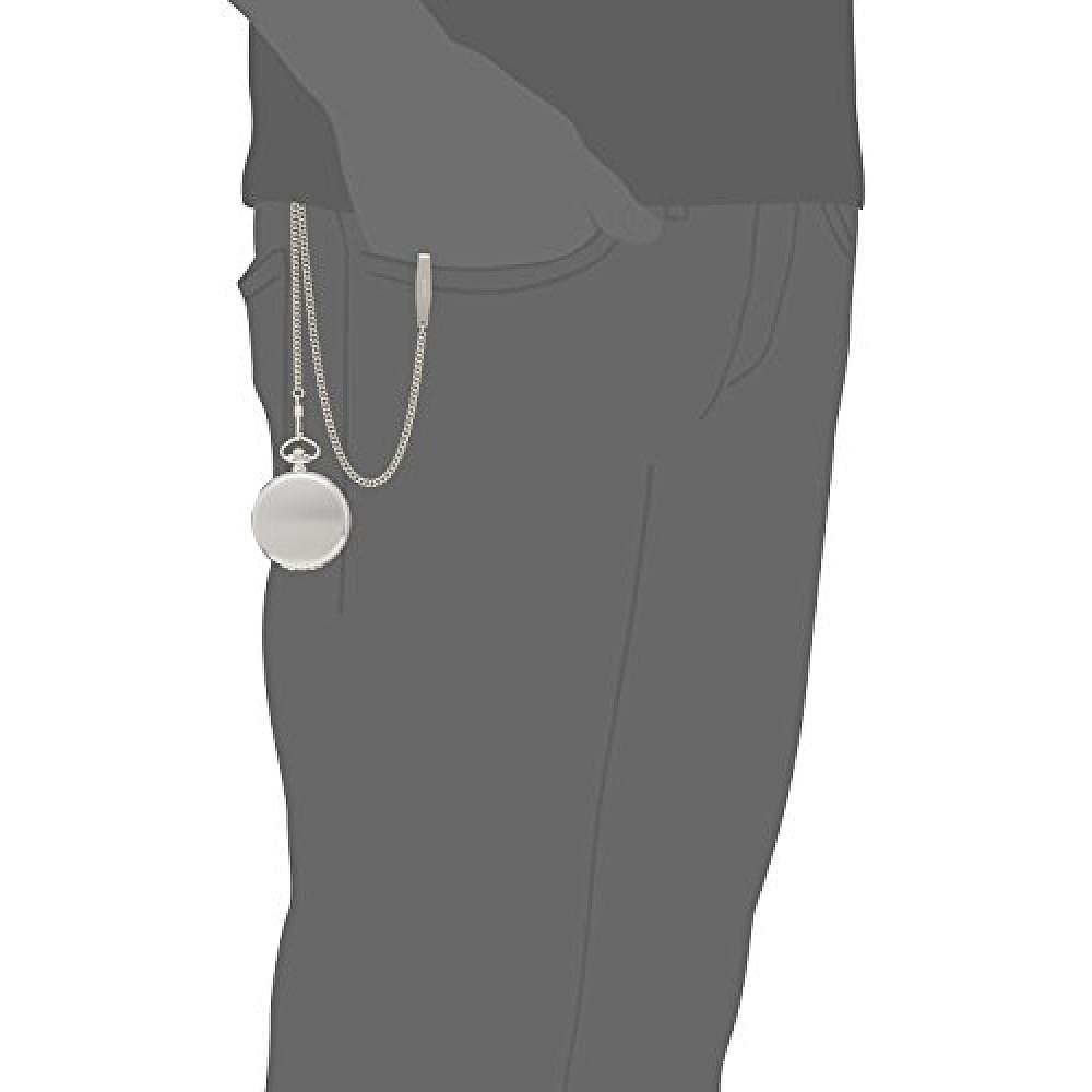 天猫国际日本直购日本直邮日本精工进口链条式表盖式怀表阿拉伯数字银色2