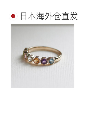 1h可退 日本直邮cui-cui 多彩宝石 戒指 K10YG 755450配饰