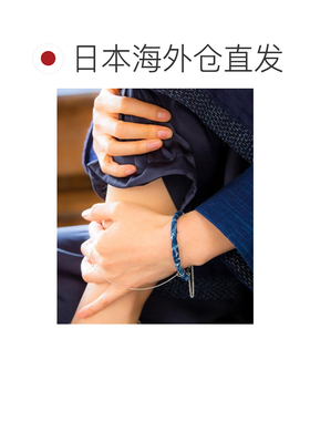 1h可退 日本直邮CATHRI 女士久留米绣银环棉质手链 BR-21-B 优雅
