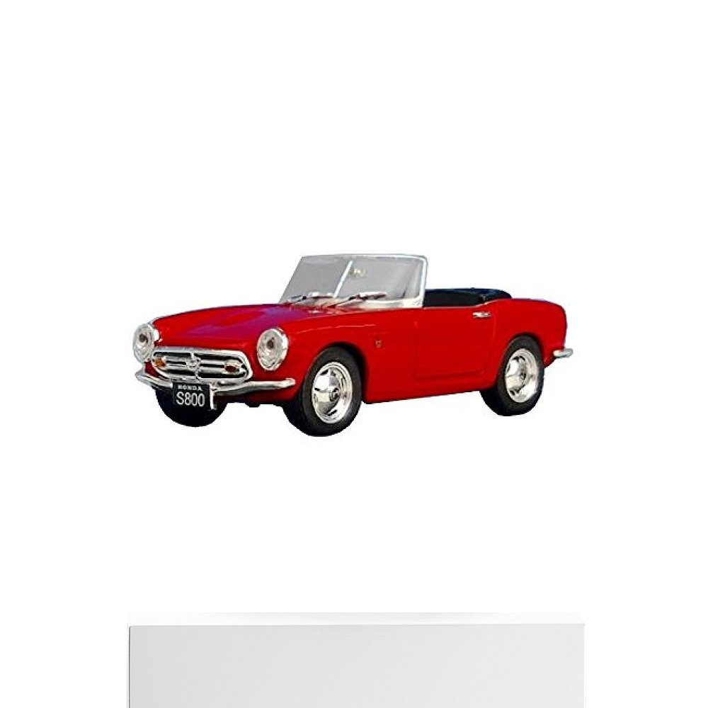 K B汽车模型本田S800 1966敞篷车红色1/43模型车-图3