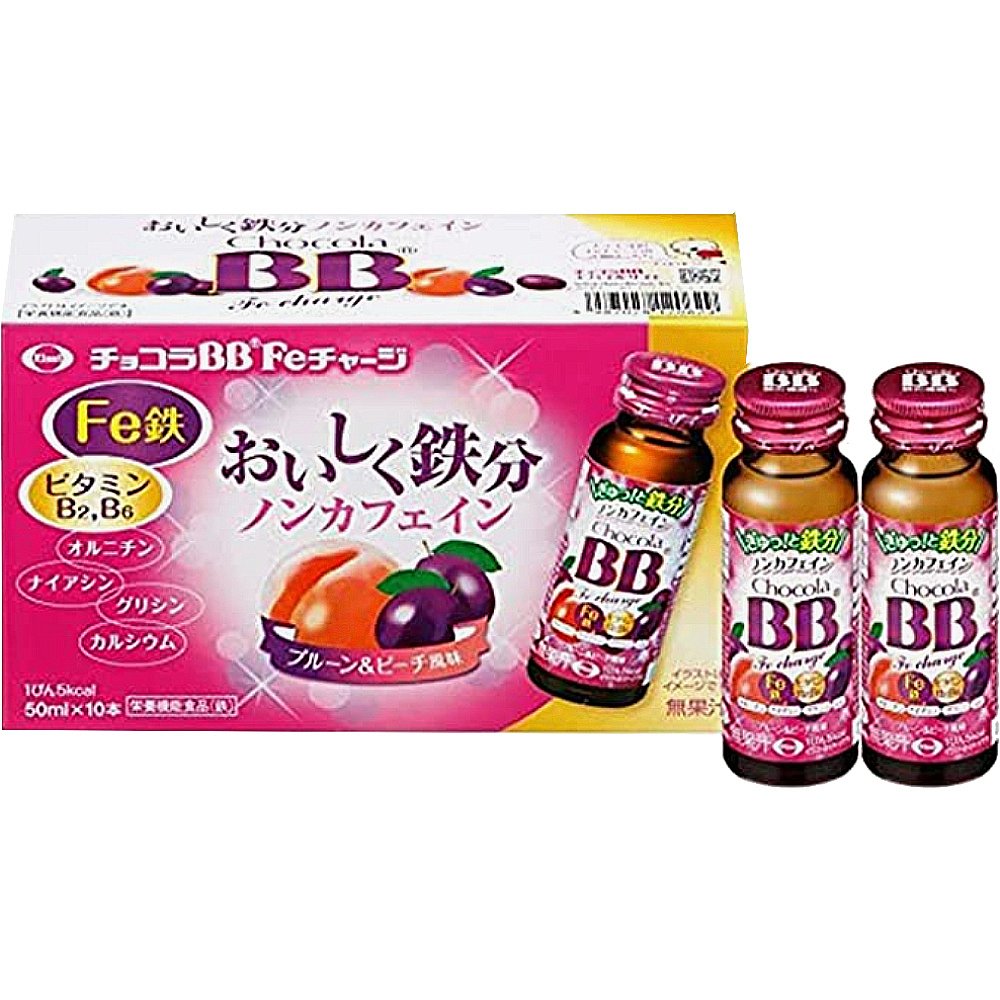 日本直邮chocola BB Fe铁分补充维生素B口服液 50ml*10瓶-图0