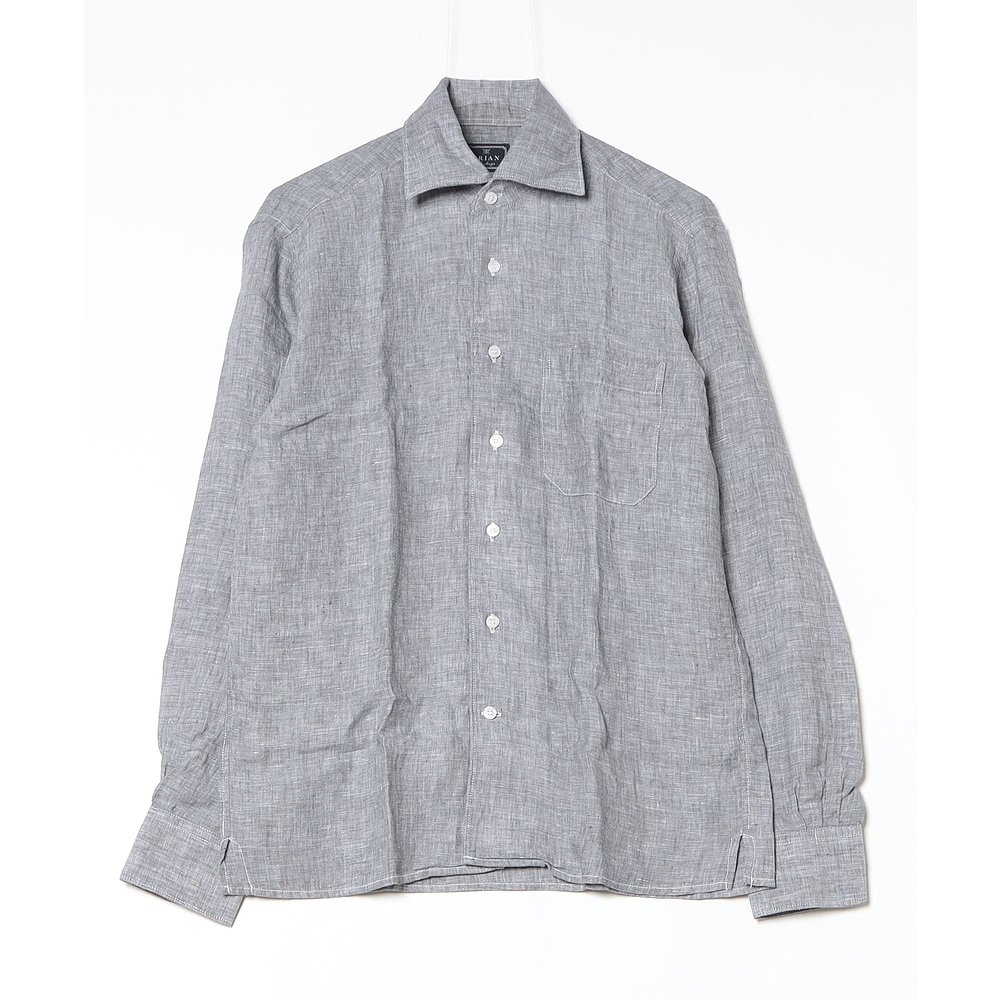 1h可退 日本直邮ORIAN 男士麻棉混纺宽松立领衬衫 21110631495 - 图2