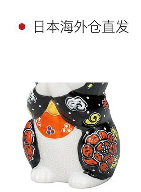 日本直邮九谷烧 3.2 号祈祷猫 黑色 装饰物 护身符 招财猫