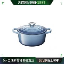 (Japanese direct mail) Le Creuset casting Polo pan round blue gas oven Oven Oven oven with 1