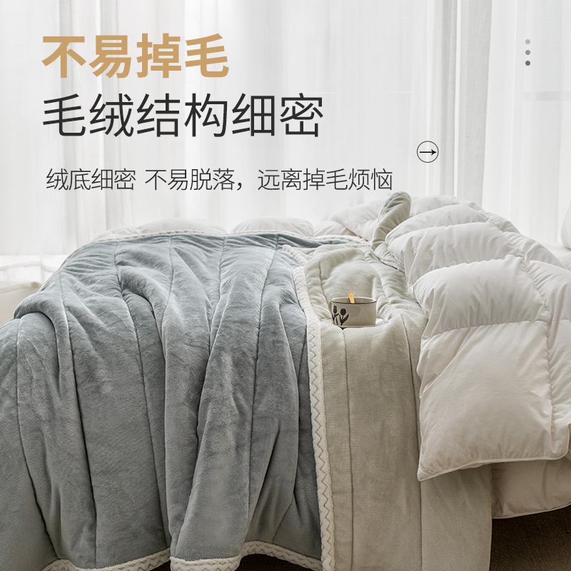 一默毯子牛奶絨毛毯珊瑚絨午睡雙面加絨保暖床毯秋冬辦公室午休毯_一默家居旗艦店_床上用品