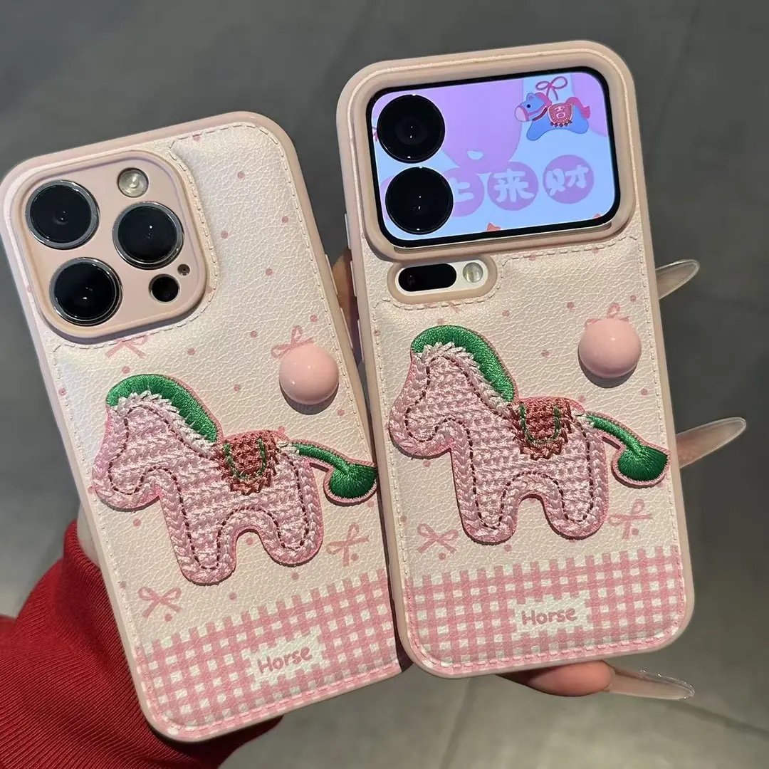 蝴蝶结粉波点小马适用苹果17手机壳iPhone16/15PROMAX新款华为PURA80可爱NOVA14防摔MATE60PRO本命年VIVO小米,淘宝优惠券,粉丝福利购,淘宝优惠卷