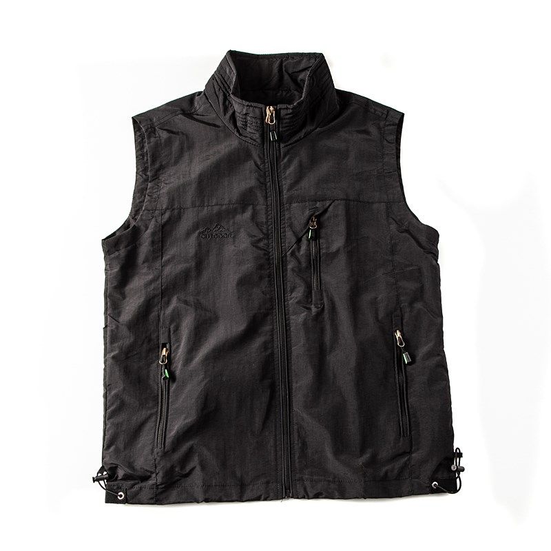 美式复古男士马甲春秋休闲u立领马夹户外多口袋宽松坎肩工装外套,淘宝优惠券,粉丝福利购,淘宝优惠卷