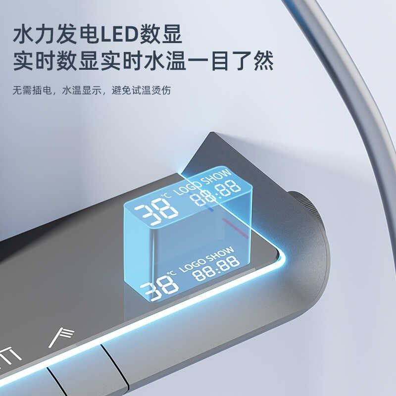 浴室卫生间奶油白花洒套装增压恒温冷热调节氛围灯Y淋浴顶喷花晒,淘宝优惠券,粉丝福利购,淘宝优惠卷