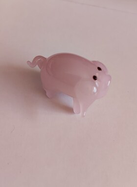 80年代北京非遗纯n手工艺品12十二生肖料器老琉璃生肖小摆件怀旧