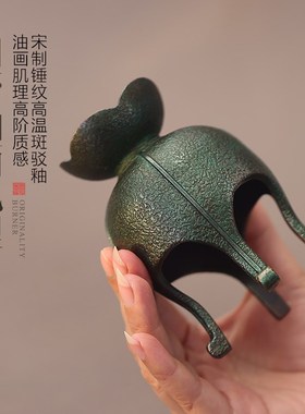 花口小烛台中式禅风底座蜡烛家用室内古风架子供奉茶桌氛围灯摆件