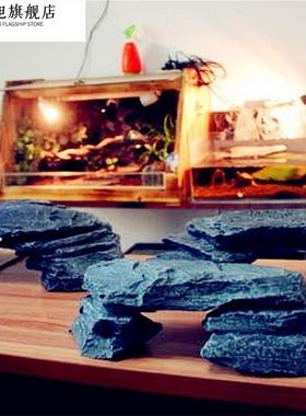 造景岩片假山石头片天然片石装饰水草箱鱼缸乌龟T缸爬宠台石头组