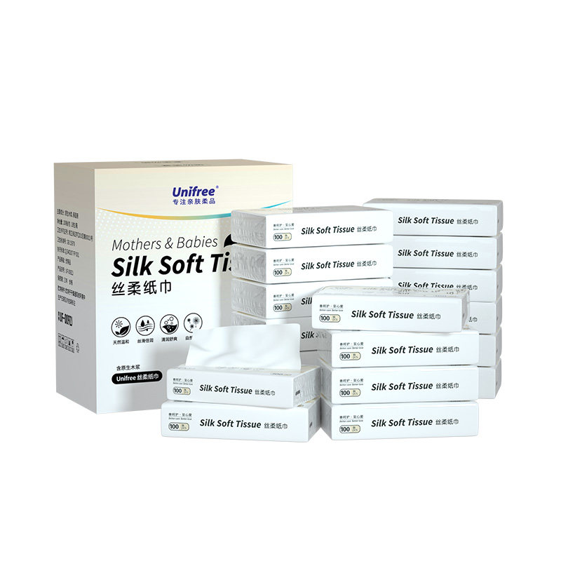 unifree柔纸巾婴幼儿宝宝专用保湿乳霜纸100抽18包家庭实用装抽纸,淘宝优惠券,粉丝福利购,淘宝优惠卷