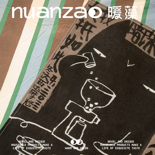 Nuanzao & Zhang Lelu Mo Mo черный 2025 новый атмосферный гобелен для украшения комнаты подвесная ткань кофейня фоновая ткань