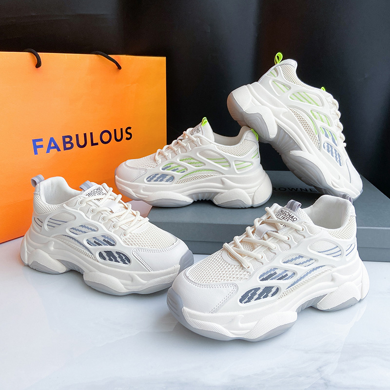 莱井旗舰店DM老爹鞋女ins潮厚底增高运动休闲鞋时尚舒适百搭松糕鞋子21新款3