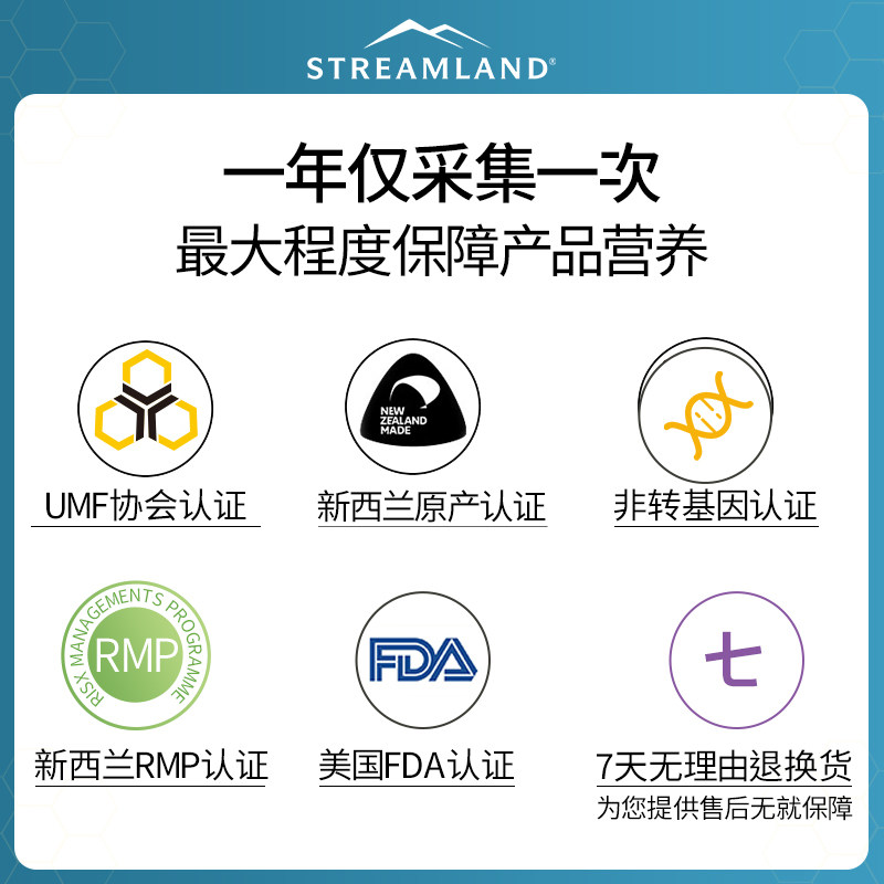 streamland新溪岛新西兰进口10蜂蜜 streamland蜂蜜
