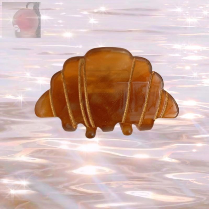 周雨彤同款抓夹复古可颂醋酸发夹高级感蝴蝶圈水包结鲨鱼夹女发饰