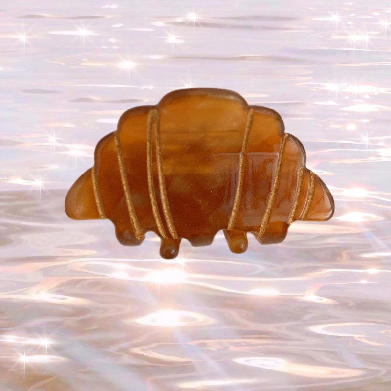 周雨彤同款抓夹复古可颂醋酸发夹高级感蝴蝶圈水包结鲨鱼夹女发饰