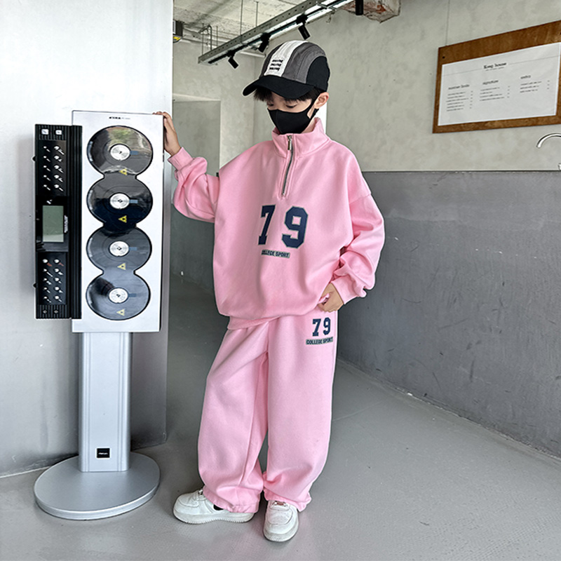 男童秋季套装酷帅儿童秋装2025新款男孩春秋宽松卫衣运动裤两件套
