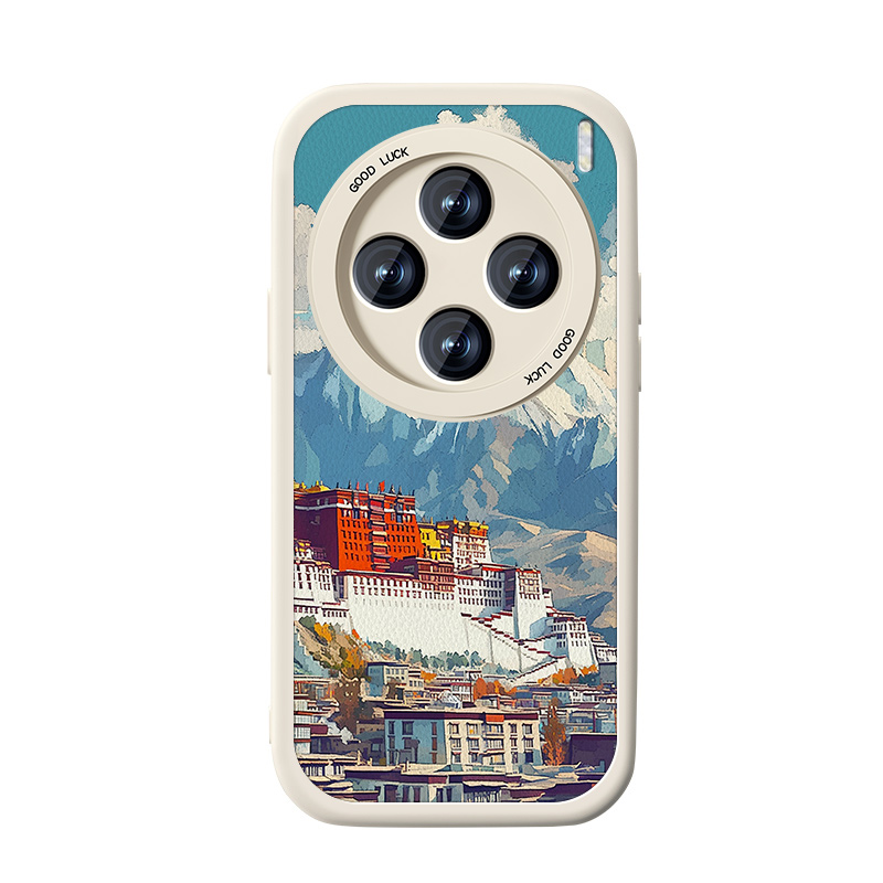 布达拉宫适用vivox100s手机壳ultra新款女xnote小羊皮x100pro创意por小众viv0x100男至尊版风景高级感防摔套 - 图3