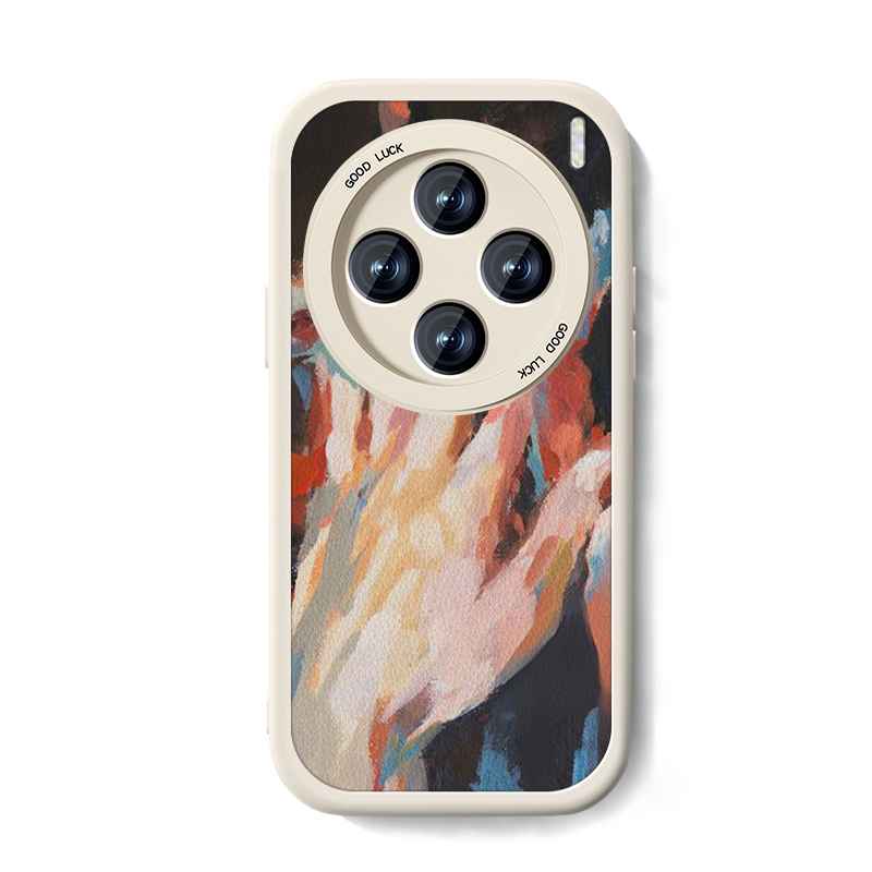 油画牵手适用vivox100s手机壳ultra新款女xnote小羊皮x100pro艺术por小众viv0x100至尊版复古风高级感防摔套 - 图3