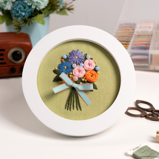 ການຖັກແສ່ວ handmade ວັດສະດຸ diy ຊຸດ fabric ຖັກແສ່ວຕົນເອງ