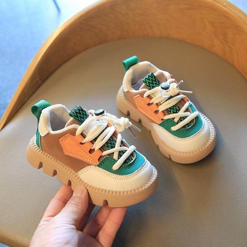 高颜值春秋款儿童鞋子小皮鞋女时尚简约拼接款男童鞋子中小童儿童,淘宝优惠券,粉丝福利购,淘宝优惠卷