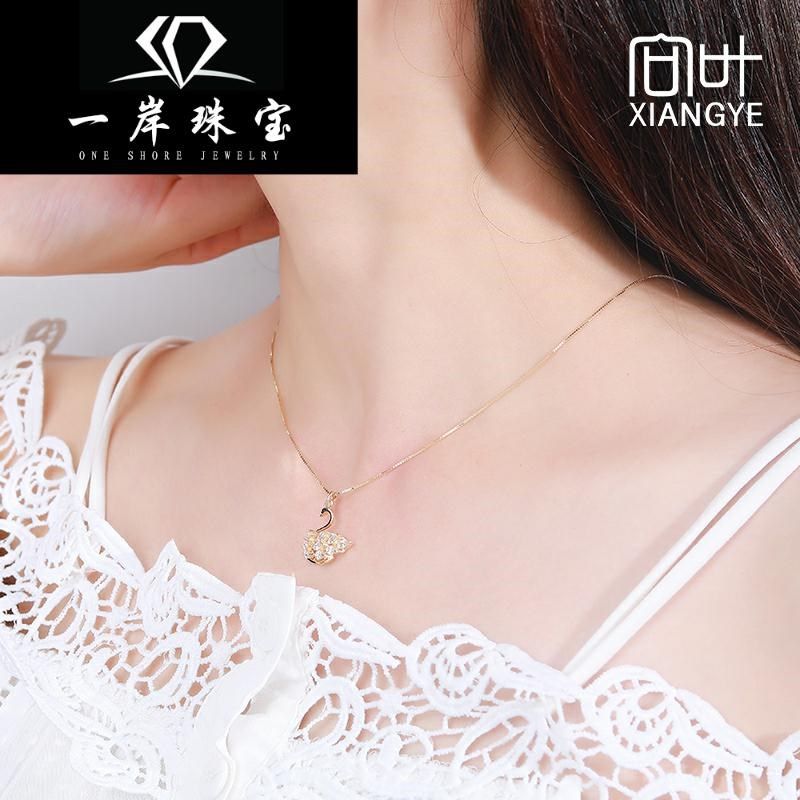s925纯银韩版简约个性吊坠女锁骨链 兽志项链
