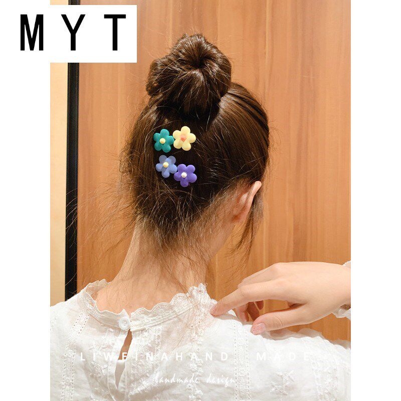 网红同款韩国泫雅风软陶花朵一字夹 兽志其他DIY饰品配件