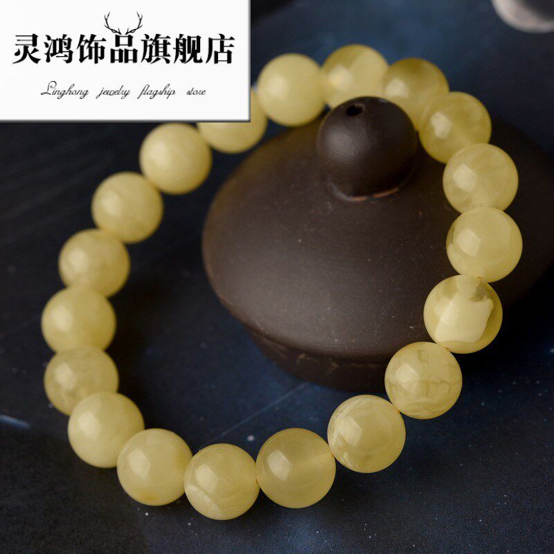 新款灵菲金绞蜜蜜蜡手串物图手链 兽志其他DIY饰品配件