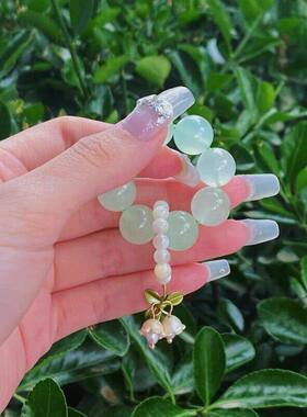 手青梅捻绕指柔手串学生水蜜桃女款手持念珠解压把玩手链闺蜜礼物