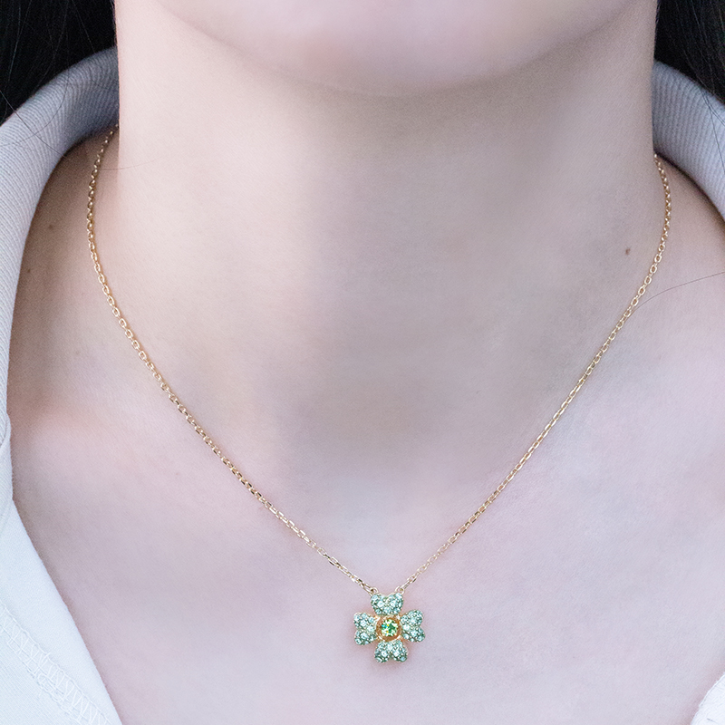 Swarovski/施华洛世奇新品绿色水钻幸运四叶草女项链5671144礼物