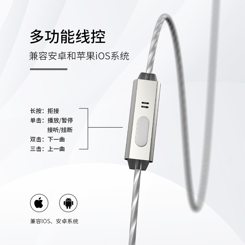 BGVP 鳞pro入耳式有线耳机typec发烧级挂耳式游戏音乐专用重低音 - 图2