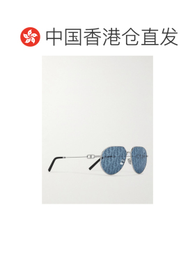 1h可退 香港直邮DIOR 迪奥 男士 CD A1U 链环圆框镀银镜面太阳眼