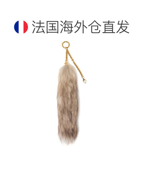 自营欧洲直邮CHLOE蔻依 Treasure Tails女士银色金属羊羔毛挂饰