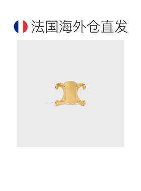 自营欧洲直邮CELINE思琳 TRIOMPHE金色金属戒指男女同款