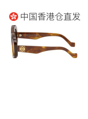 香港直邮LOEWE 罗意威 女士 棕色 Beveled Pentagon 太阳镜 LW401
