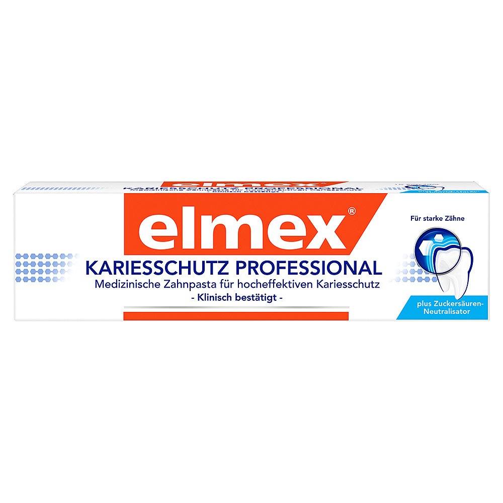 欧洲直邮Elmex 易学/艾美适 专业防龋齿牙齿护理牙膏75ml  - 图2
