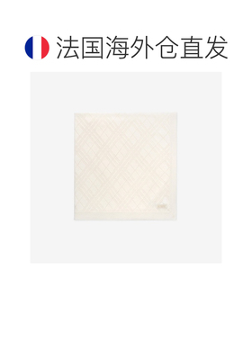 自营欧洲直邮Burberry博柏利 婴儿米白色格纹羊绒毯