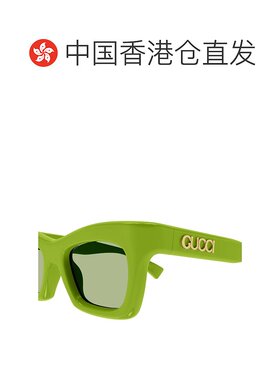 1h可退 香港直邮Gucci 古驰 女士 几何框太阳镜 GG1773S green绿