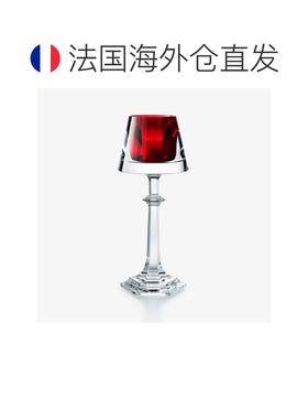 欧洲直邮Baccarat巴卡拉 Harcourt红色水晶六边形切割烛台