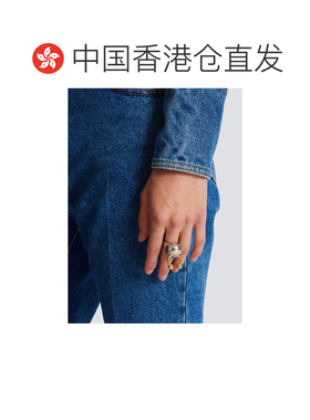 1h可退 香港直邮Balmain 带穿孔的球形戒指 GN1XR580MBSB配饰
