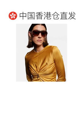 1h可退 香港直邮versace 范思哲 女士 Greca Flow 防护罩太阳眼镜