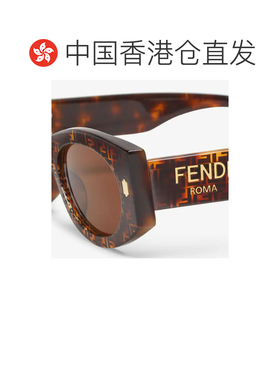 1h可退 香港直邮Fendi Roma 椭圆形太阳镜 FOL083V1P