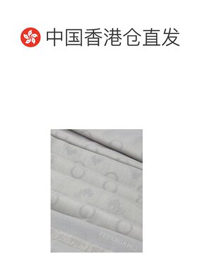Salvatore Ferragamo 猫科动物图案提花围巾 5201【付后1h可退】