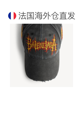欧洲直邮自营Balenciaga巴黎世家 Sacre Cœur女士黑色棉质帽子